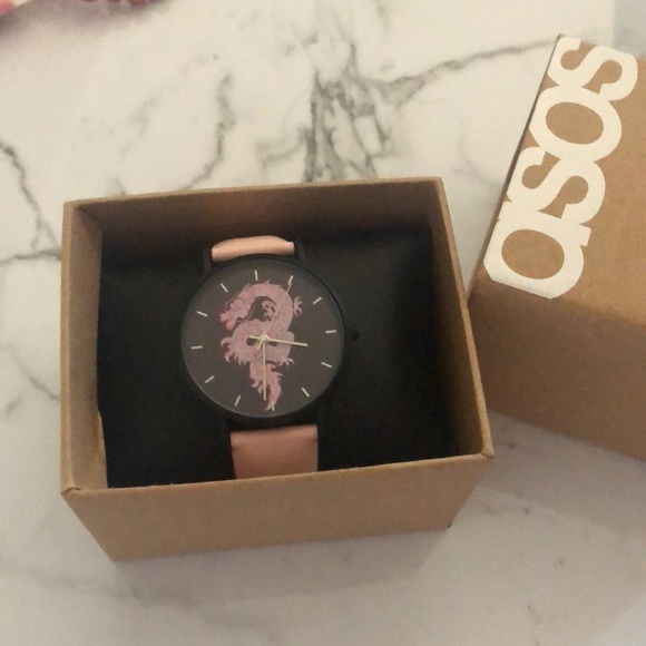 Brand New in Box ASOS Dragon Watch Pink and Black - Picture 4 of 4